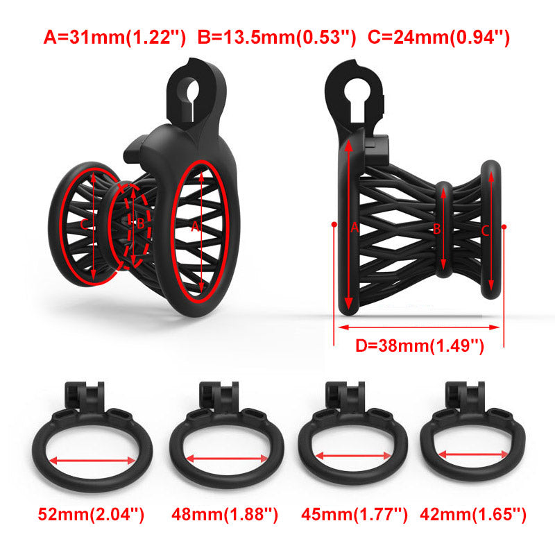 Nylon Flower Basket Negative Chastity Cage