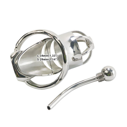 Chastity Cage With Urethral Tube