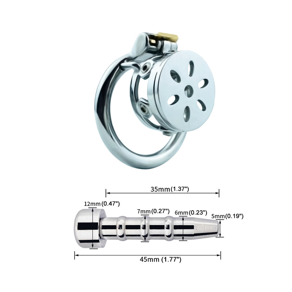 Flat Rivet Chastity Cage