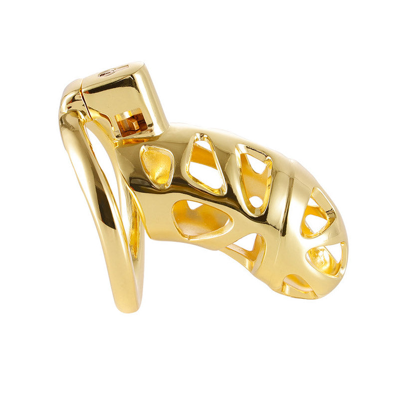 Golden Chastity Cage