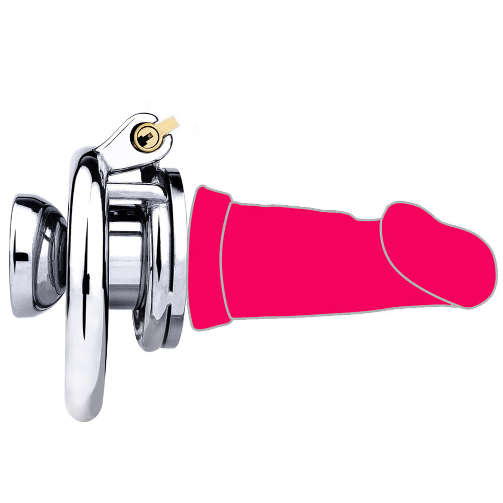 Inverted Male Chastity With Dildo