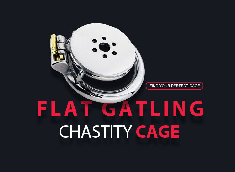 Flat Gatling Chastity Cage