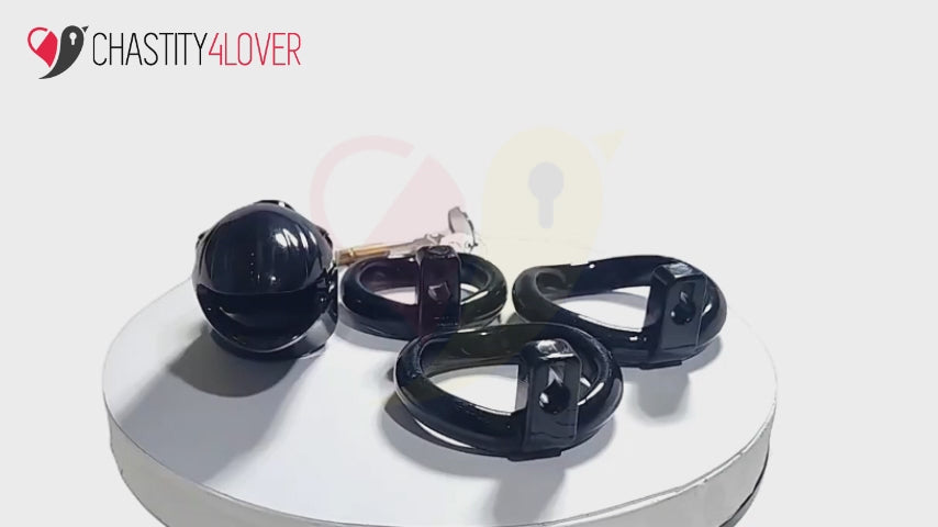 resin chastity device video