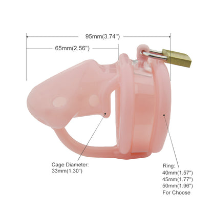 Silicone Male Chastity Device With Spiked