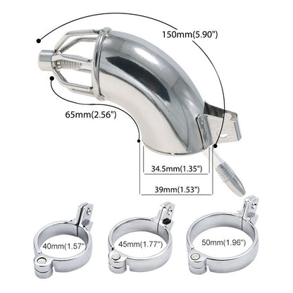 Stainless Steel Male Chastity